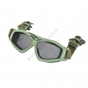 Black River mesh goggles with FAST helmet clip Green