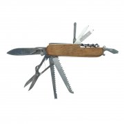 Pocket knife - 12 functions wood