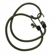 Elastic rubber strap with hooks Green 100cm