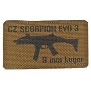 Nášivka CZ SCORPION EVO 3 9mm Coyote