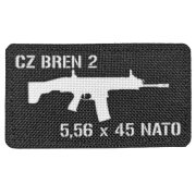 Nášivka CZ 805 BREN 2 5,56x45 NATO Černobílá