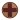 Nášivka kruhová hnědý kříž pískový podklad