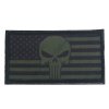 Nášivka vlajka USA Punisher zelená