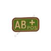 Nášivka krevní skupina AB POS Multicam - 3D plast