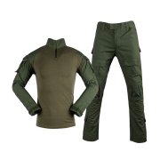 Conquer Kalhoty+Taktické triko COMBAT Zelené vel. XXL