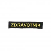Patch Label black, yellow font ZDRAVOTNIK