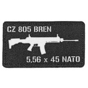 Nášivka CZ 805 BREN 5,56x45 NATO Černobílá