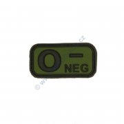Patch blood type 0 NEG green - 3D plastic