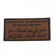 Patch Caution 100 meters back