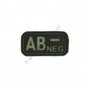 Patch blood type AB NEG GID - 3D plastic