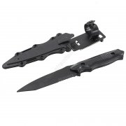 Plastic knife BC141 Black with belt holster