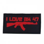 Nášivka I LOVE AK47 Red