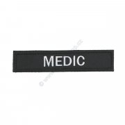 Nášivka Jmenovka black MEDIC (bílé písmo)