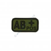 Patch blood type AB POS green - 3D plastic