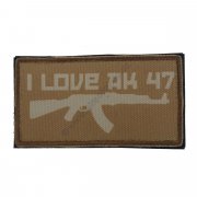 Nášivka I LOVE AK47 Coyote