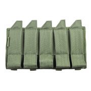 AS-TEX MOLLE self-locking magazine pouch 5xMP5/EVO3 Green
