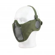ASG face protector softened with ear protection Green