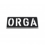 Nášivka ORGA černobílá – 3D plast