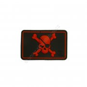 Patch Pirate Skull red - 3D plastic
