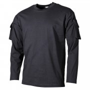 Taktické tričko dlouhý rukáv Černé XL