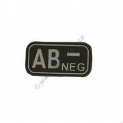 Patch blood type AB NEG black - 3D plastic