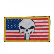 Nášivka vlajka USA Punisher barevná