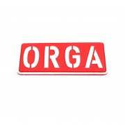 Nášivka ORGA červenobílá – 3D plast