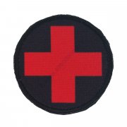 Patch ring red cross black base