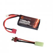 Evolution battery Li-Pol Ultra Power 7,4V 1300mAh 20/40C T-Dean + Tamiya reduction