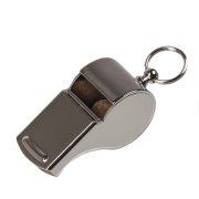 Military nickel-plated whistle