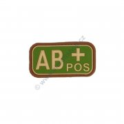 Patch blood type AB POS Multicam - 3D plastic