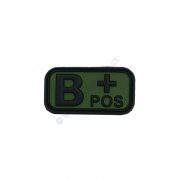 Patch blood type B POS green - 3D plastic