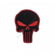 Nášivka Punisher lebka černo-červená