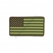 Nášivka vlajka USA zelená - 3D plast