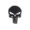 Nášivka Punisher lebka černo-bílá