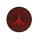 Patch PEACE red - 3D plastic