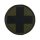 Nášivka kruhová černý kříž zelený podklad
