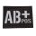 Patch blood type AB+ Black/White